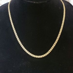 10kt gold 18 inch double rope chain necklace
